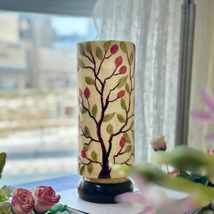 Spring Blossom Camel Skin Lamp