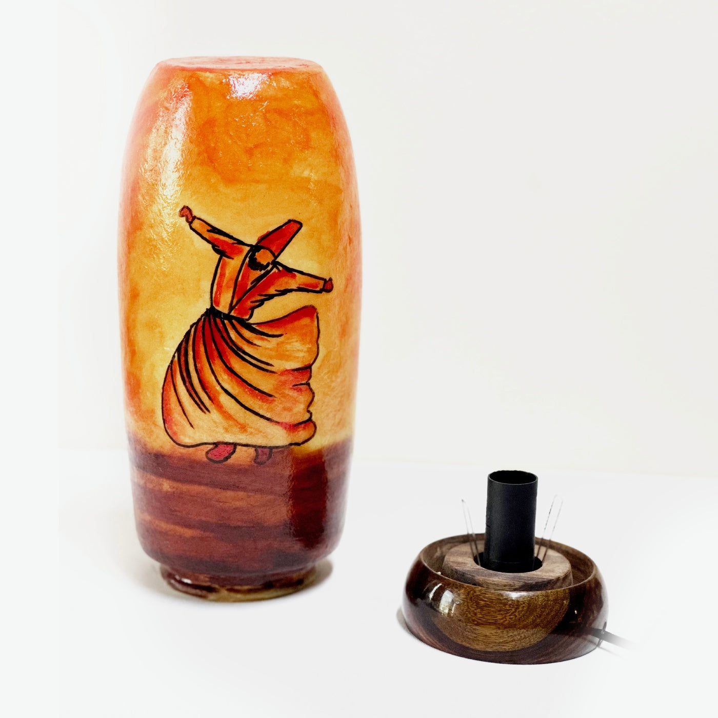 Darveshi Hand-Painted Camel Skin Lamp