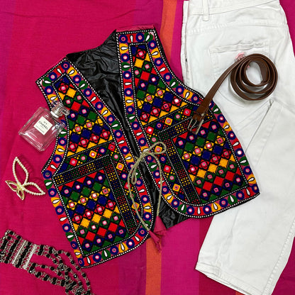 Hand-Embroidered Koti Waistcoat