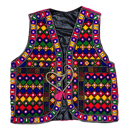 Hand-Embroidered Koti Waistcoat