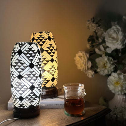 Geometric Harmony Camel Skin Lamp