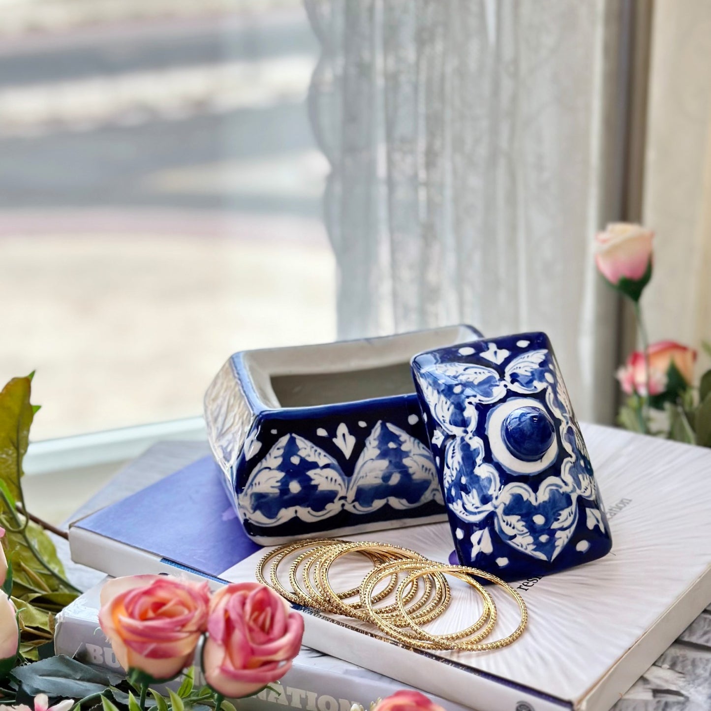 Multan Blue Pottery Jewelry Box