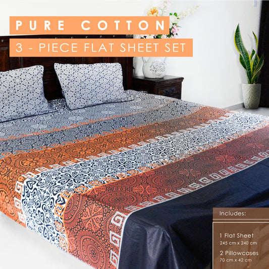Mandala Bed Sheet With 2 Pillow Covers