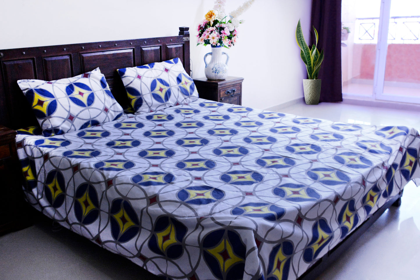 Equation Bed Sheet With 2 Pillow Covers