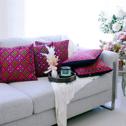 Kashmore Fuscia - Handmade Cushion set