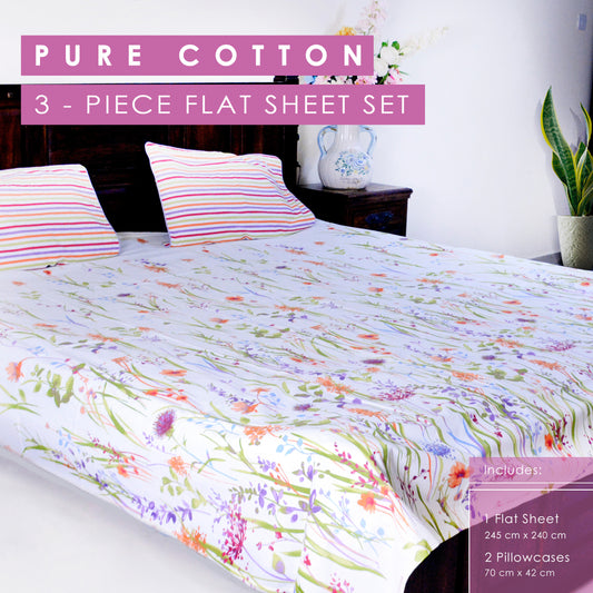 Blossom Bed Sheet With 2 Pillow Covers
