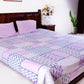 Pink Ornaments Bed Sheet With 2 Pillow Covers