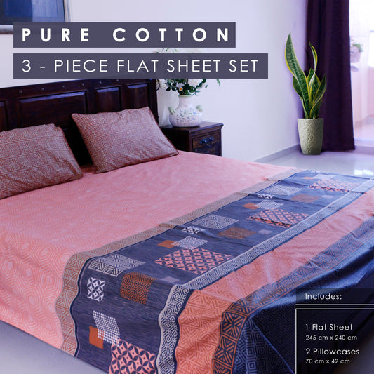Sunset Bed Sheet With 2 Pillow Covers